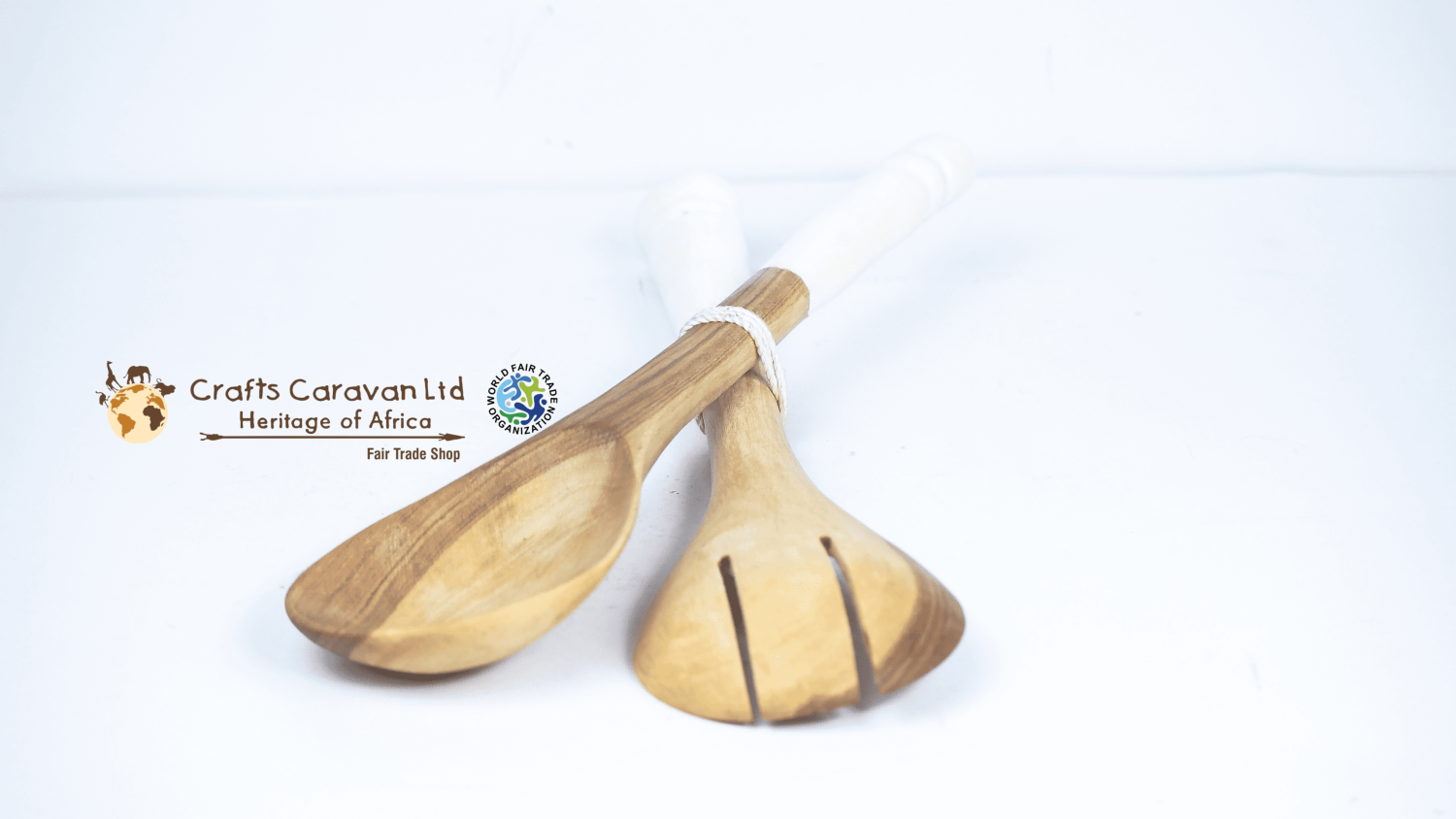 Olive salad server with pristine bone handles